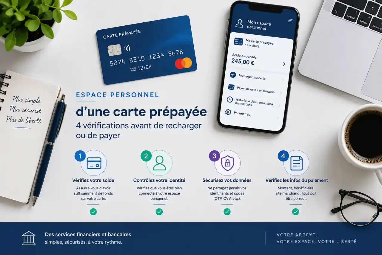 Espace personnel d’une carte prépayée : 4 vérifications avant de recharger ou de payer